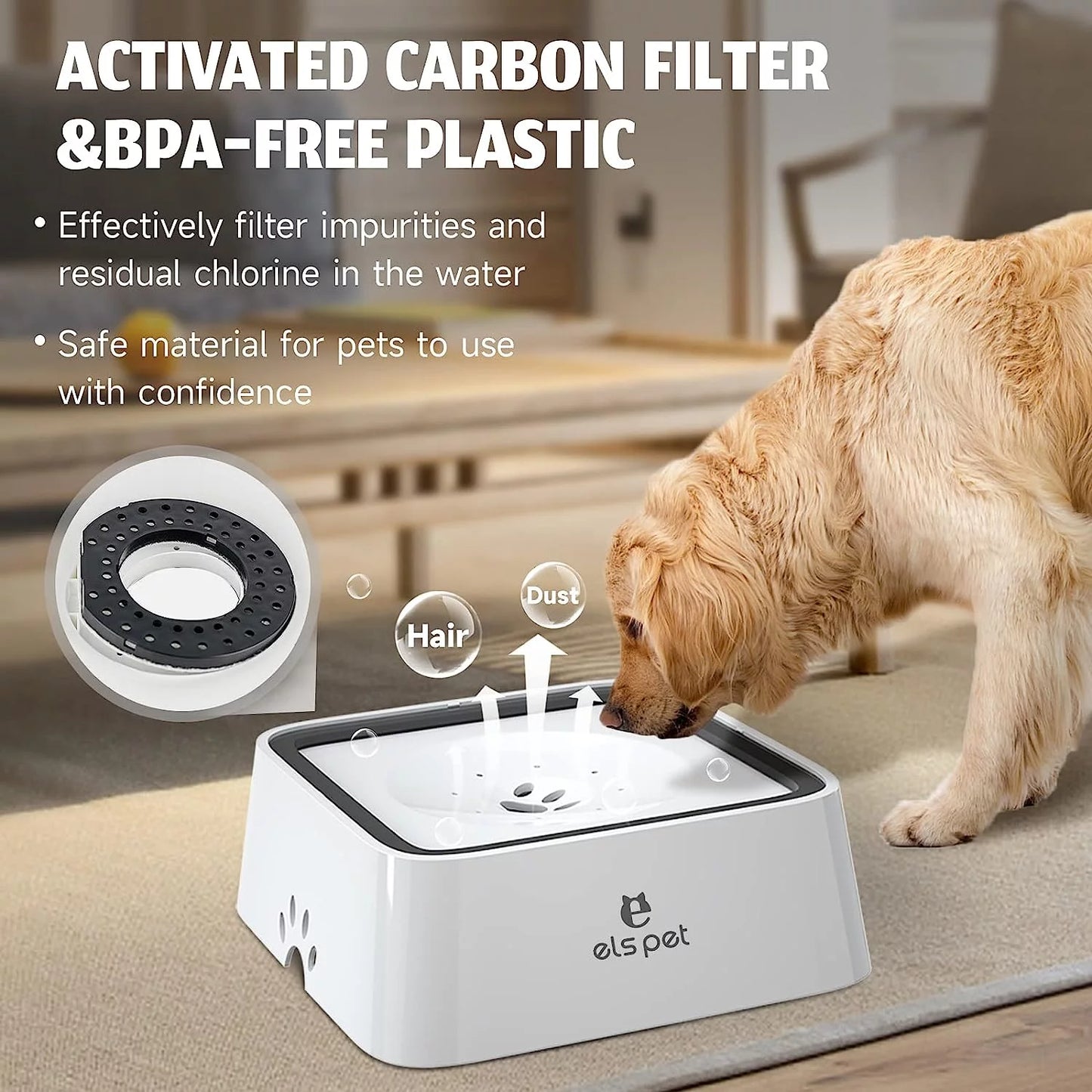 Premium Hydration Station - 1.5L Anti-Spill Smart Water Dispenser for Health-Conscious Pet Parents