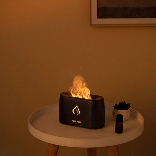 Portable Flame Aroma Diffuser – Essential Oil Atomizer & Cool Mist Air Humidifier for Home, Office & Bedroom