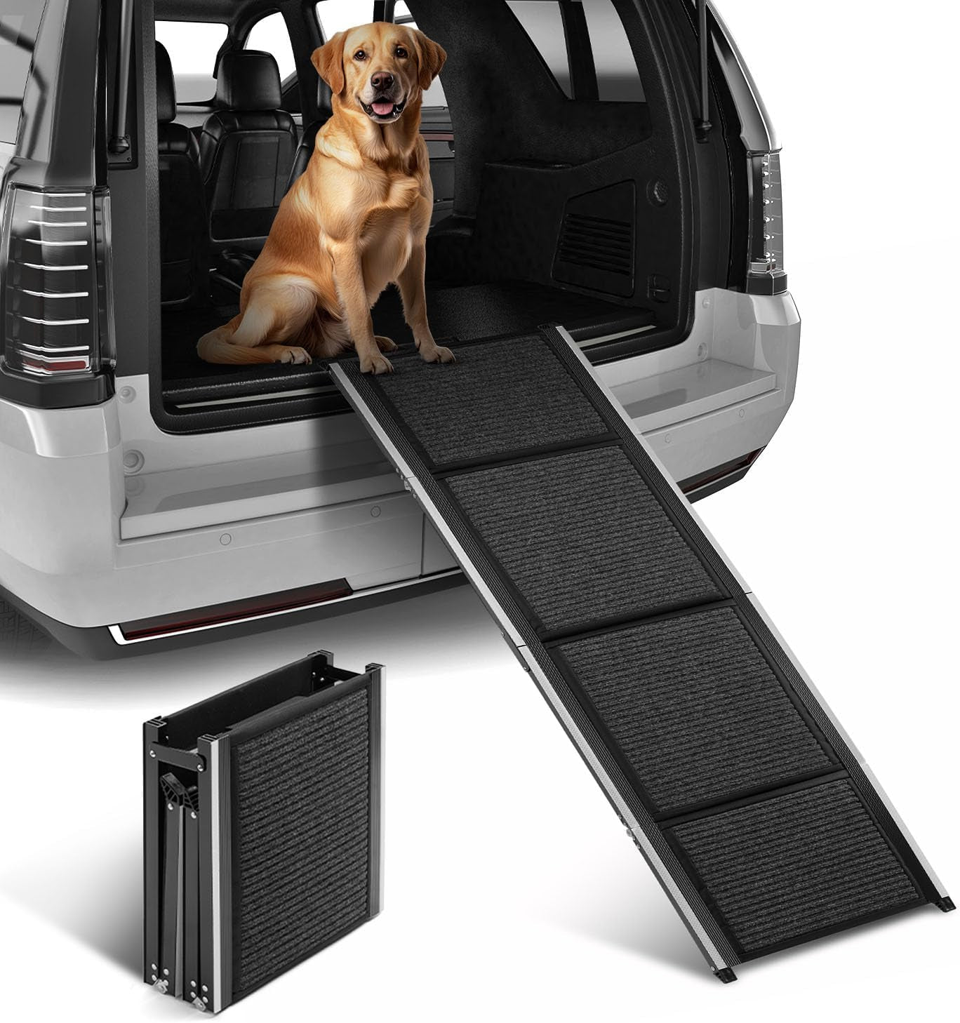 Premium Mobility Ramp for Senior & Large Dogs - Luxury Joint-Safe Vehicle Access Solution