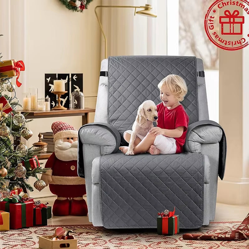 Water-Repellent Recliner Chair Cover – Stretch Slipcover with Elastic Straps, Furniture Protector for Living Room Armchairs & Sofas