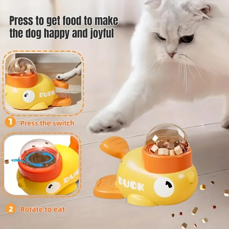 Interactive Automatic Pet Feeder Toy – Slow Feed Game Bowl for Cats & Dogs, Reward Training Fun, Eco-Friendly No-Battery Design