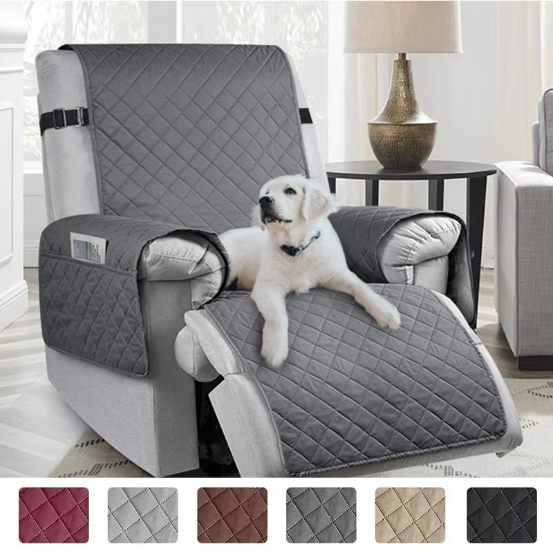 Water-Repellent Recliner Chair Cover – Stretch Slipcover with Elastic Straps, Furniture Protector for Living Room Armchairs & Sofas