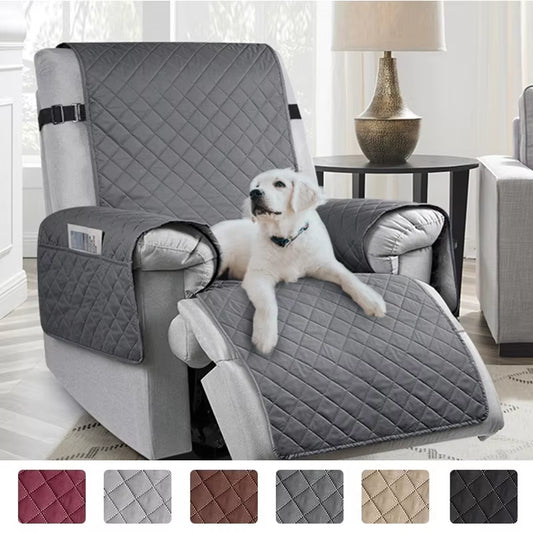 Water-Repellent Recliner Chair Cover – Stretch Slipcover with Elastic Straps, Furniture Protector for Living Room Armchairs & Sofas