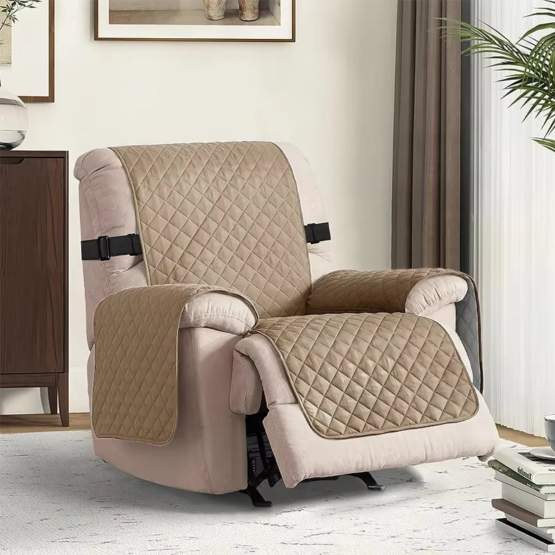 Water-Repellent Recliner Chair Cover – Stretch Slipcover with Elastic Straps, Furniture Protector for Living Room Armchairs & Sofas
