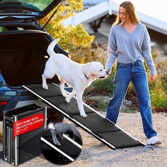 Premium Mobility Ramp for Senior & Large Dogs - Luxury Joint-Safe Vehicle Access Solution
